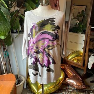 Stylish floral sweater